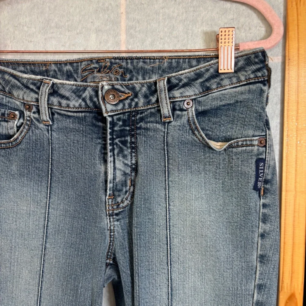 Silver Jeans Co Womens Flare Jeans Light‎ Wash Denim Size 29 Y2K Retro
